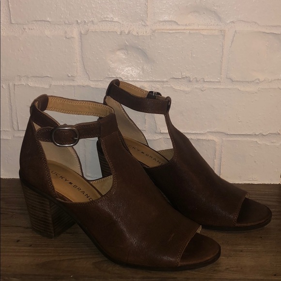 Lucky Brand Shoes - Lucky Brand Block Heel Open-Toed Shoe